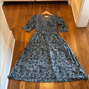 Floral Blue Maxi Dress